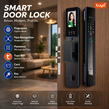 FOOBE Smart Door Lock Fingerprint Face Recognition Password Tuya WiFi - C18
