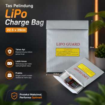Tas Pelindung Generic LiPo Battery Safety Guard Charge Bag 22.5x29cm - AA401