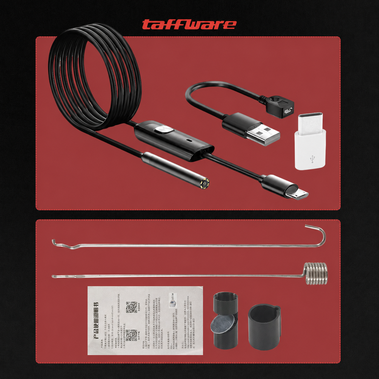 Taffware Kamera Endoskopi Endoscope USB OTG IP67 Borescope LED 1080P - AN98B Gambar produk Taffware Kamera Endoskopi Endoscope USB OTG IP67 Borescope LED 1080P - AN98B - 6