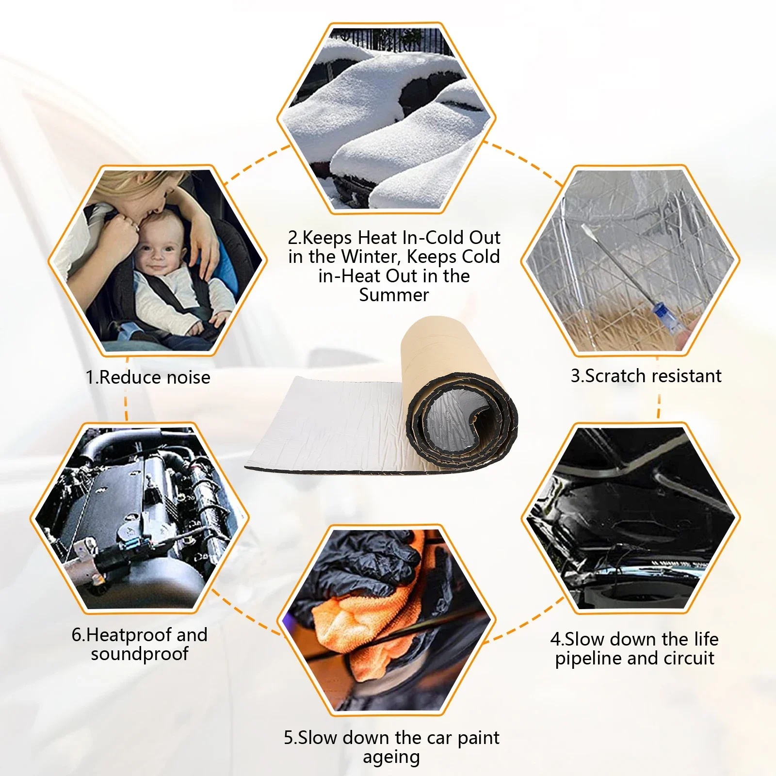 Podna Peredam Bising Mobil Aluminium Foil DIY Noise Insulation 1M 50cm 10mm - PD30 Gambar produk Podna Peredam Bising Mobil Aluminium Foil DIY Noise Insulation 1M 50cm 10mm - PD30 - 6
