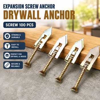 MERIS Expansion Screw Anchor Paku Ekspansi Gypsum Sekrup 100 PCS - NT60