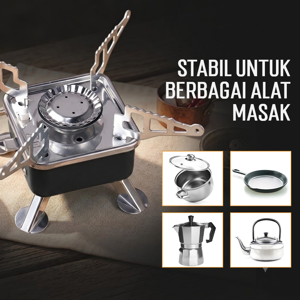 KOVAB Kompor Gas Portable Lipat Outdoor Ultralight Camping Stove - K-202 Gambar produk KOVAB Kompor Gas Portable Lipat Outdoor Ultralight Camping Stove - K-202 - 3