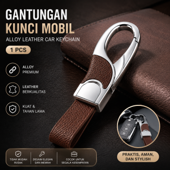 Januel Gantungan Kunci Mobil Alloy Leather Car Keychain - Jn16