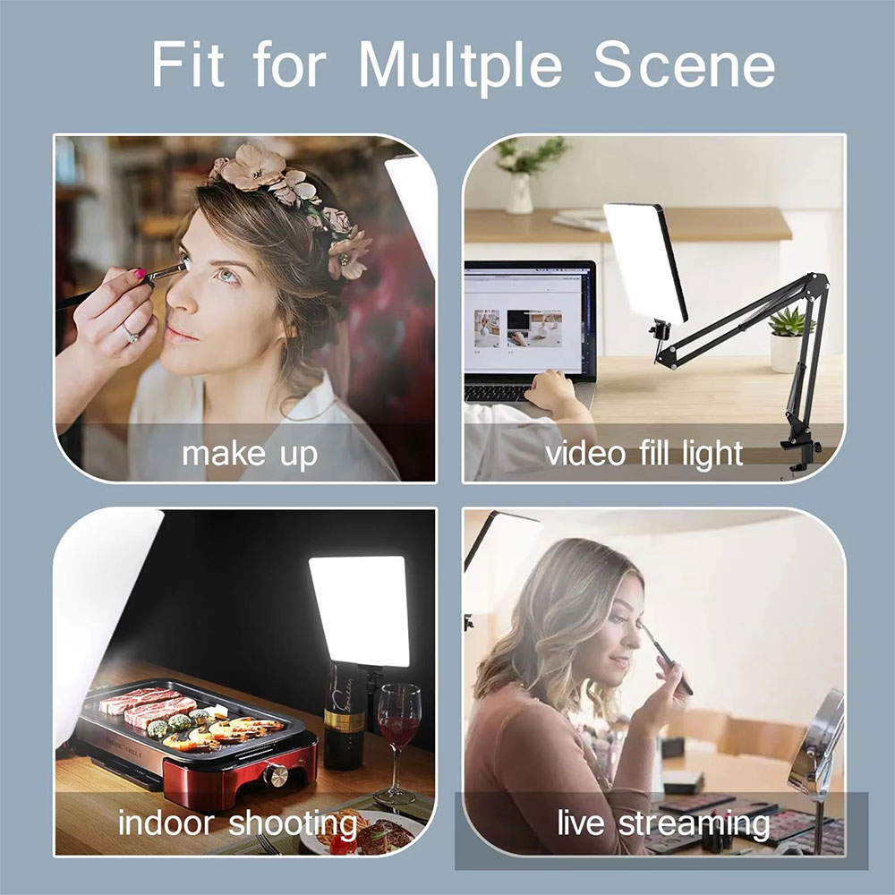 Gambar produk BAO Lampu Fill Light LED Dimmable 3in1 Color 10W with Arm Stand 12Inch - ZGRL-12 - 6