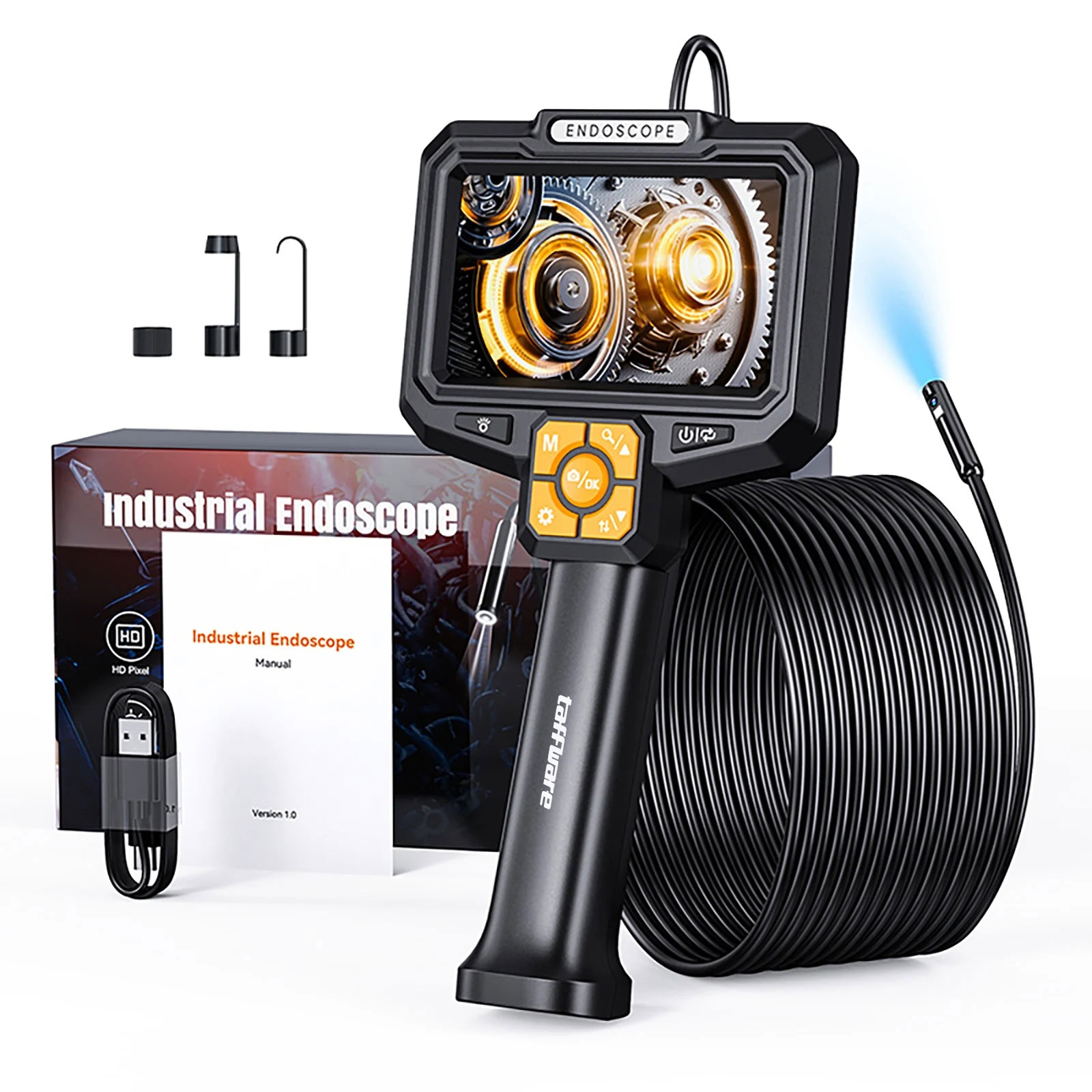 Taffware Kamera Endoskop Industrial Borescope 5 Inch Dual Head 2000mAh - S11 Gambar produk Taffware Kamera Endoskop Industrial Borescope 5 Inch Dual Head 2000mAh - S11 - 6