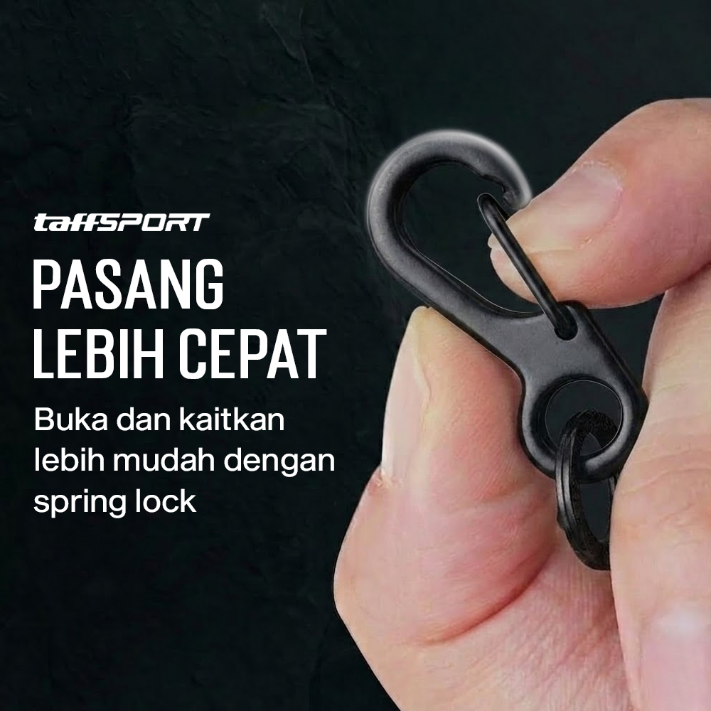 TaffSPORT Karabiner Mini Gantungan Kunci Keychain Hanging Buckle - AT10 Gambar produk TaffSPORT Karabiner Mini Gantungan Kunci Keychain Hanging Buckle - AT10 - 2
