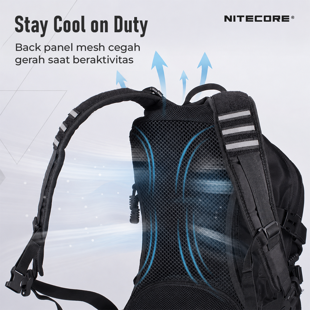 NITECORE Tas Ransel Punggung Laptop Tactical Backpack Outdoor - BP20 Gambar produk NITECORE Tas Ransel Punggung Laptop Tactical Backpack Outdoor - BP20 - 5
