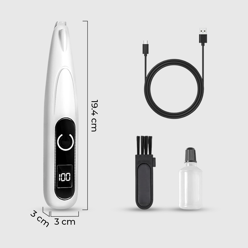 HWY Alat Cukur Bulu Kaki Hewan Elektrik Shaving Trimmer Pet 500mAh - H-410 Gambar produk HWY Alat Cukur Bulu Kaki Hewan Elektrik Shaving Trimmer Pet 500mAh - H-410 - 8
