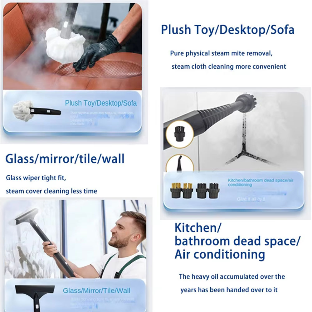 SUSWE Mesin Pembersih Uap Steam Cleaner Multifungsi 1.4L 2600W - SX26 Gambar produk SUSWE Mesin Pembersih Uap Steam Cleaner Multifungsi 1.4L 2600W - SX26 - 6