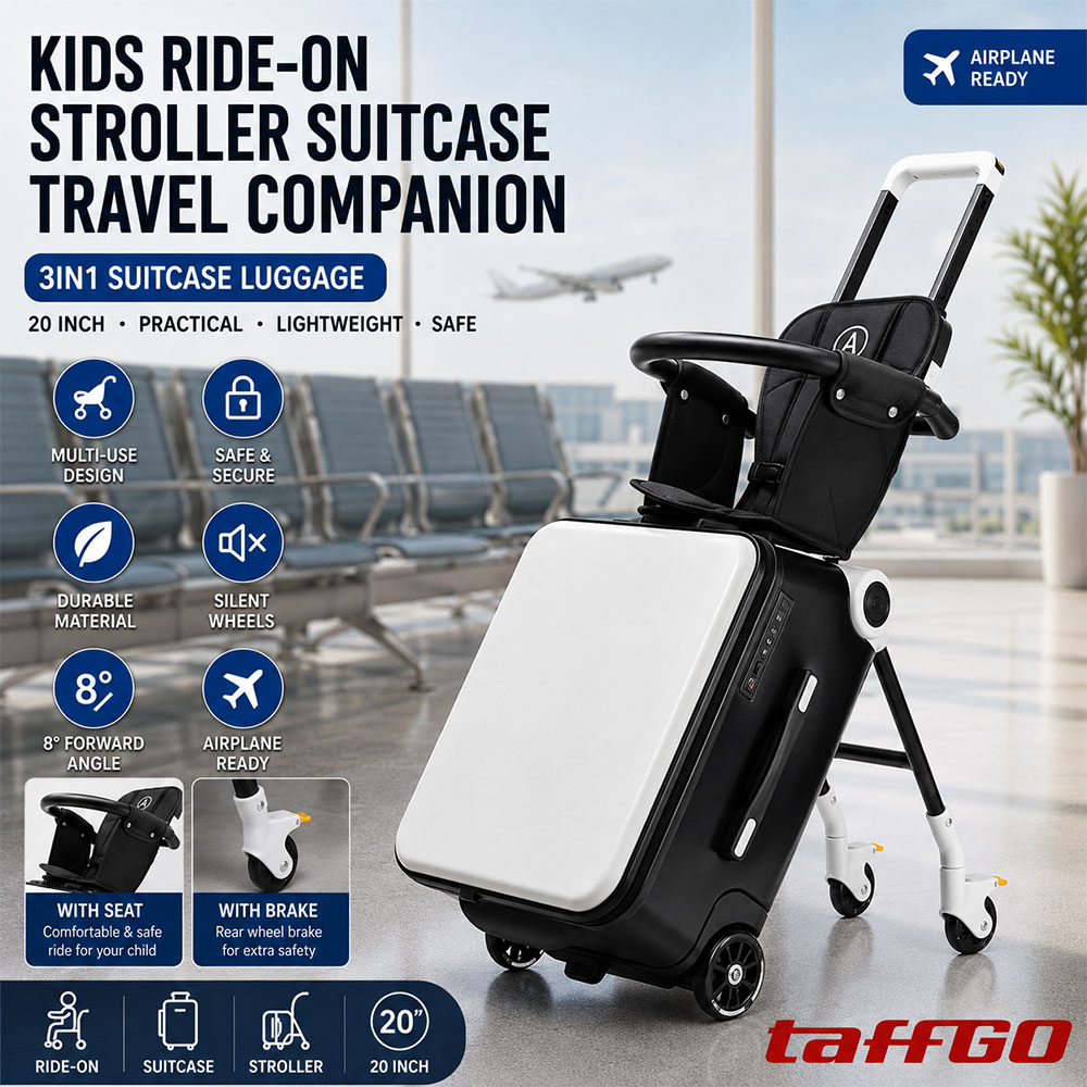 TaffGO Koper Tunggang Stroller Anak Suitcase Luggage with Seat 20 Inch - SE85 Gambar produk TaffGO Koper Tunggang Stroller Anak Suitcase Luggage with Seat 20 Inch - SE85 - Utama