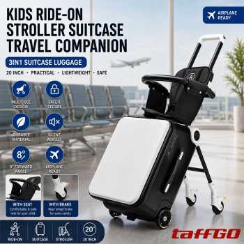 TaffGO Koper Tunggang Stroller Anak Suitcase Luggage with Seat 20 Inch - SE85