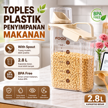 FOOD Toples Plastik Penyimpanan Makanan Storage Jar with Spout - 710