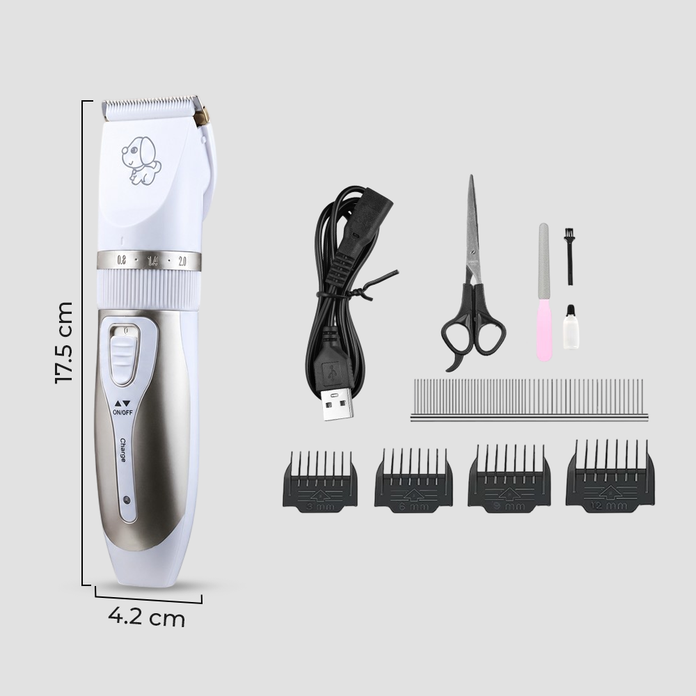 BOJAFA Alat Cukur Bulu Hewan Anjing Kucing 1200mAh - C7 Gambar produk BOJAFA Alat Cukur Bulu Hewan Anjing Kucing 1200mAh - C7 - 8