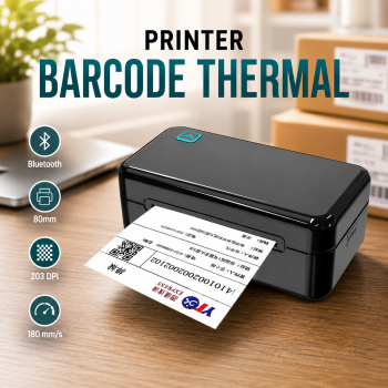 JP Printer Barcode Thermal Label Bluetooth 80mm 203 DPI 180mm/s - CC390