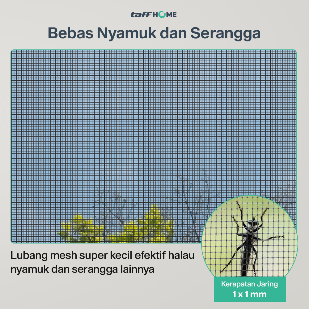 TaffHOME Lakban Kawat Nyamuk Tambalan Jendela Window Repair Tape 2M 50mm - TP512 Gambar produk TaffHOME Lakban Kawat Nyamuk Tambalan Jendela Window Repair Tape 2M 50mm - TP512 - 2