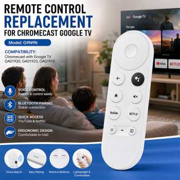Gambar produk AUL Remote Control Replacement for Chromecast Google TV - G9N9N