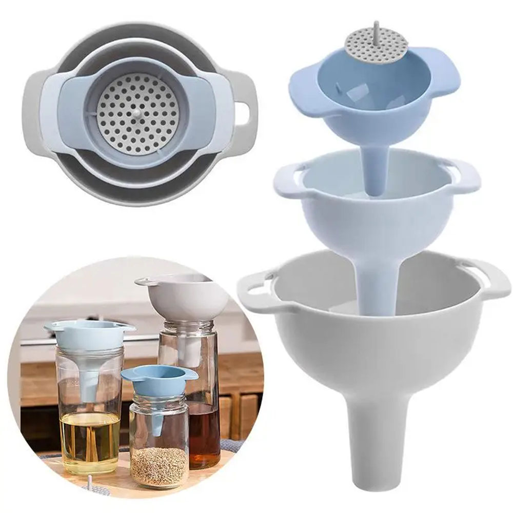 Gambar produk Poten Corong Minyak 4in1 Serbaguna Kitchen Liquid Funnel - KJ613 - 4