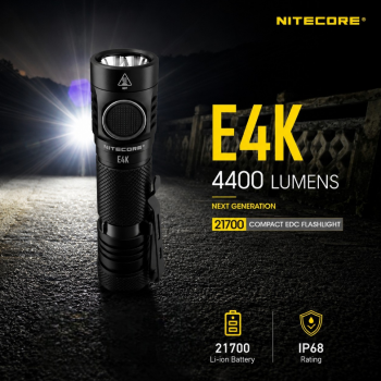 Gambar produk NITECORE Senter LED CREE XP-L2 V6 Rechargeable IP68 4400 Lumens - E4K