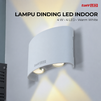 TaffLED Lampu Dinding LED Indoor Plastic Body 4W 4 LED Warm White - 4T