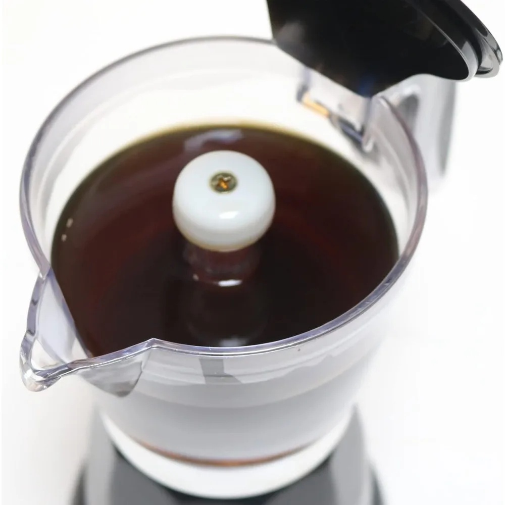 One Two Cups Moka Pot Teko Elektrik Espresso Coffee 3 Cup 300ml - S06 Gambar produk One Two Cups Moka Pot Teko Elektrik Espresso Coffee 3 Cup 300ml - S06 - 3