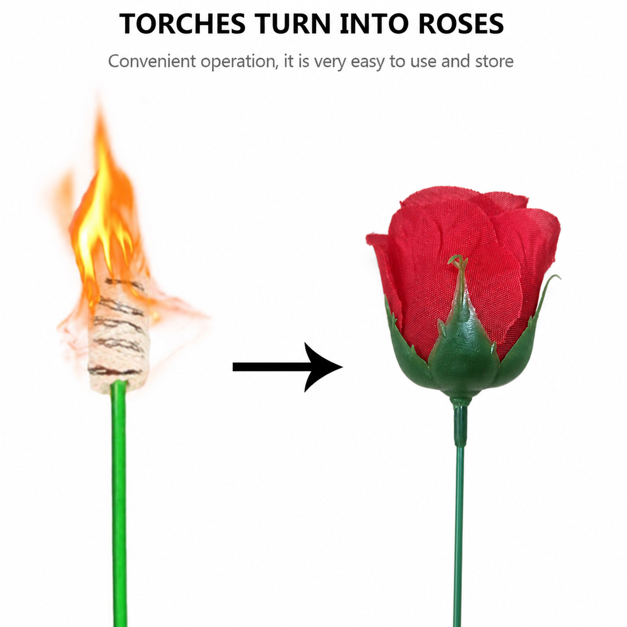 Firlar Sulap Bunga Mawar Api Torch to Rose Flower Magic Trick - 82120 Gambar produk Firlar Sulap Bunga Mawar Api Torch to Rose Flower Magic Trick - 82120 - 2