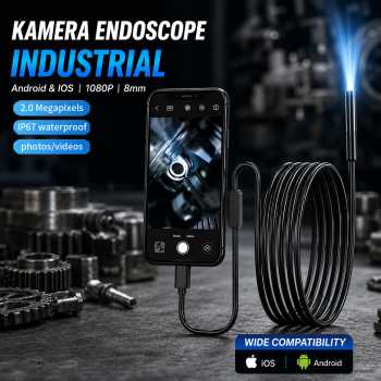 Gambar produk ANESOK Kamera Endoscope Industrial Android IOS 1080P 8mm - W300