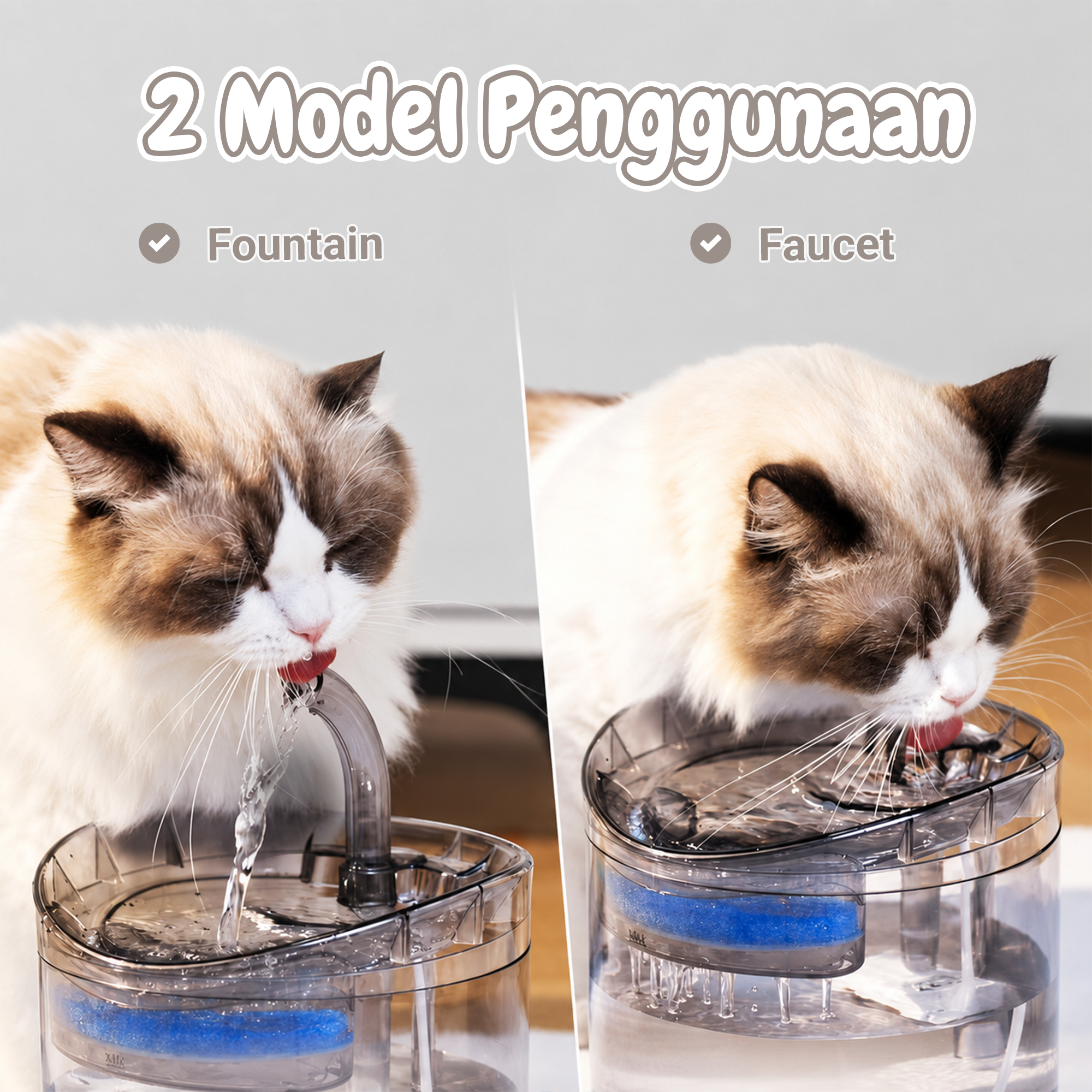 COKIAS Water Dispenser Fountain Tempat Minum Anjing Kucing - WF060 Gambar produk COKIAS Water Dispenser Fountain Tempat Minum Anjing Kucing - WF060 - 3