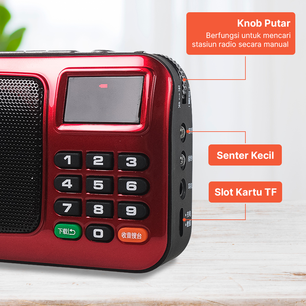 Rolton W405 Portable FM Radio Player TF Card - W405 Gambar produk Rolton W405 Portable FM Radio Player TF Card - W405 - 1