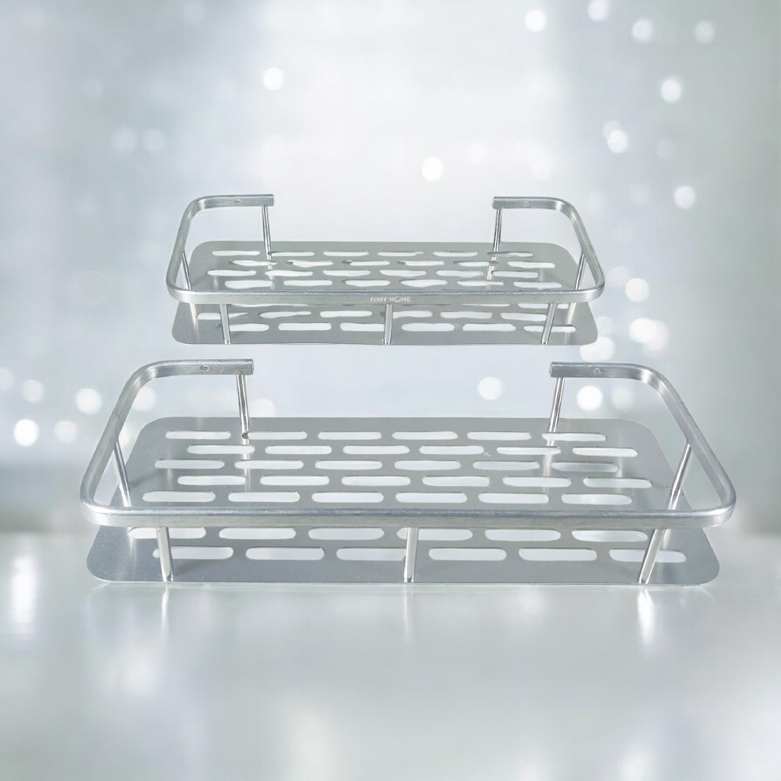 TaffHOME Rak Gantung Kamar Mandi Organizer Rack Aluminium 2 PCS - SHR241 Gambar produk TaffHOME Rak Gantung Kamar Mandi Organizer Rack Aluminium 2 PCS - SHR241 - 1