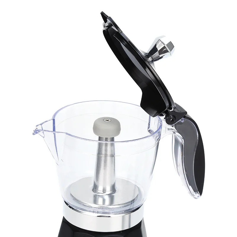 One Two Cups Moka Pot Teko Elektrik Espresso Coffee 3 Cup 300ml - S06 Gambar produk One Two Cups Moka Pot Teko Elektrik Espresso Coffee 3 Cup 300ml - S06 - 4