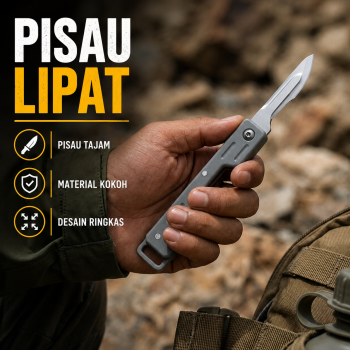 Slyz Pisau Lipat Portable Folding Tool Keychain Outdoor Survival Knife - Slyz53