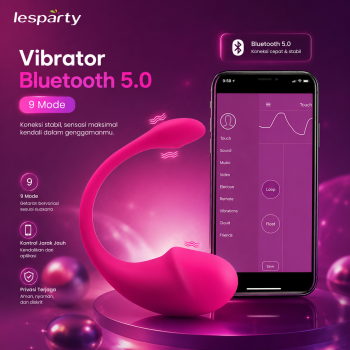 Lesparty Alat Pijat Getar Vibrator Elektrik Waterproof Bluetooth 5.0 - LS10