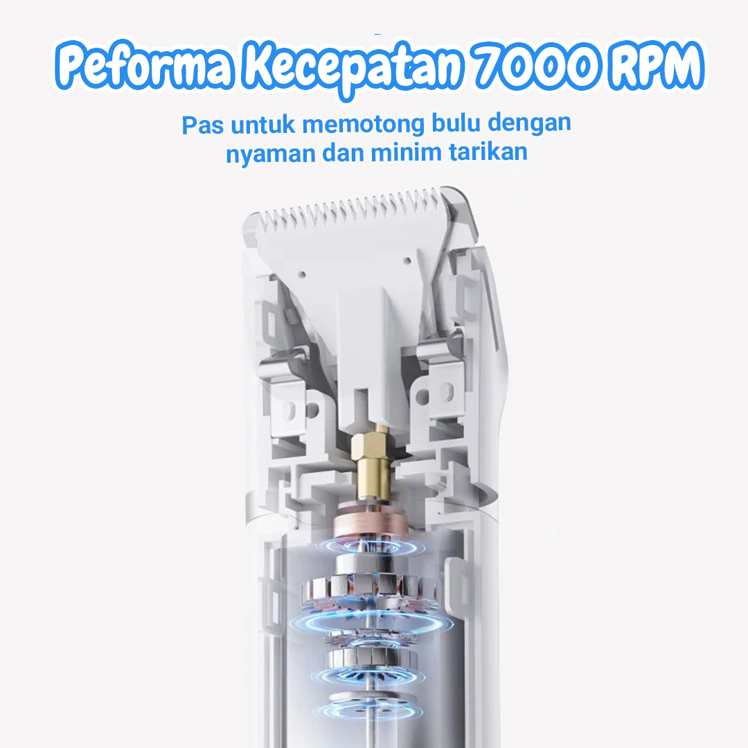ZIM Alat Cukur Bulu Hewan Anjing Kucing 4 Comb 1200mAh 3.7V - K5 Gambar produk ZIM Alat Cukur Bulu Hewan Anjing Kucing 4 Comb 1200mAh 3.7V - K5 - 1