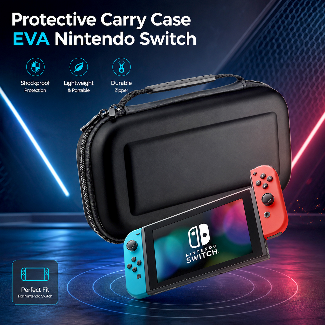 EVA Protective Carry Hard Case for Nintendo Switch - LP145 Gambar produk EVA Protective Carry Hard Case for Nintendo Switch - LP145 - Utama