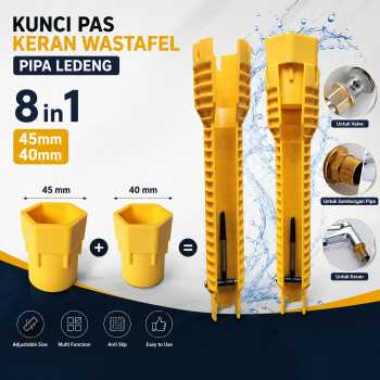 JIGONG Kunci Pas Keran Wastafel Pipa Ledeng Wrench Faucet Sink 8in1 - JG5236