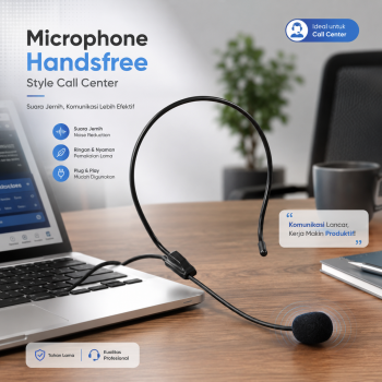 Gambar produk TaffSTUDIO Microphone Handsfree Style Call Center With Noise Reduction - M5