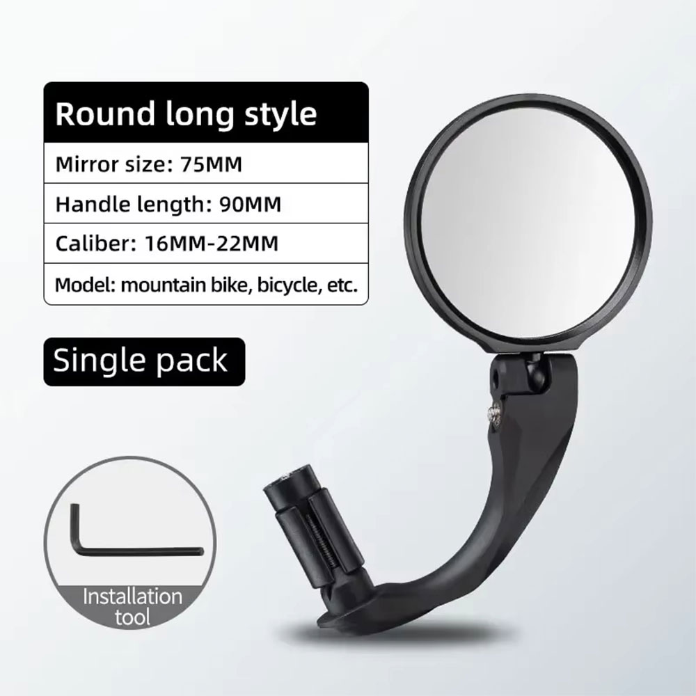 ROC Kaca Spion Sepeda Bike Rearview Mirror 360 Foldable Convex 1 Pair - FK-27/21 Gambar produk ROC Kaca Spion Sepeda Bike Rearview Mirror 360 Foldable Convex 1 Pair - FK-27/21 - 7