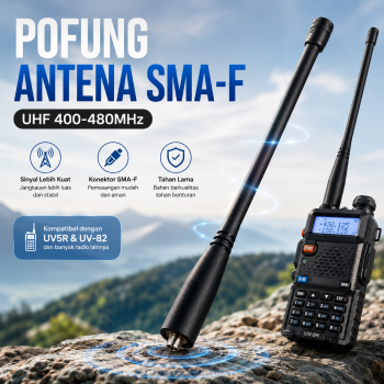 Taffware Pofung Antena SMA-F UHF 400-480MHz for UV5R UV-82 GT3