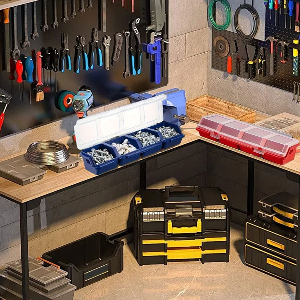 Taffware Kotak Penyimpanan Baut Organizer Box Sekrup Tool Box 4 Slot - INU115 Gambar produk Taffware Kotak Penyimpanan Baut Organizer Box Sekrup Tool Box 4 Slot - INU115 - 6