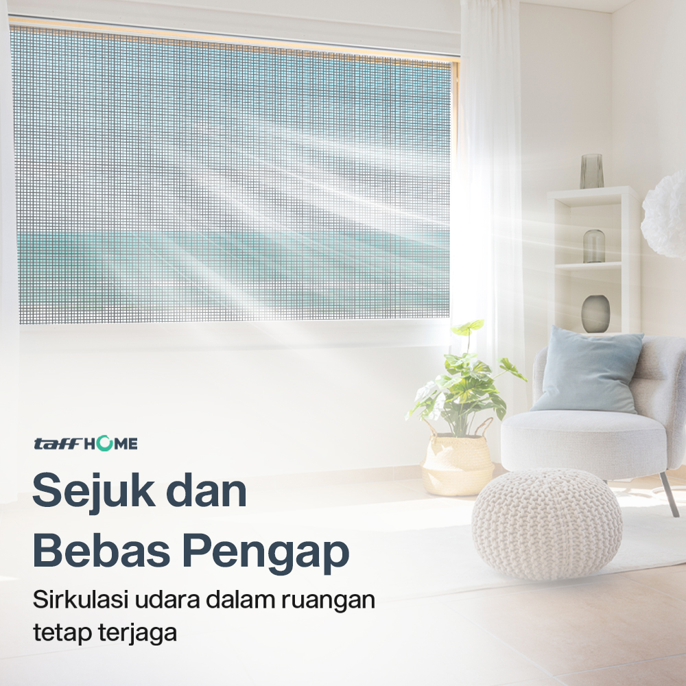 TaffHOME Lakban Kawat Nyamuk Tambalan Jendela Window Repair Tape 2M 50mm - TP512 Gambar produk TaffHOME Lakban Kawat Nyamuk Tambalan Jendela Window Repair Tape 2M 50mm - TP512 - 3