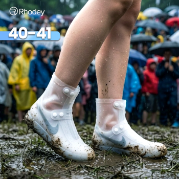 Rhodey Cover Sepatu Pelindung Anti Air Hujan PVC 1 Pair with Buckle - F-100