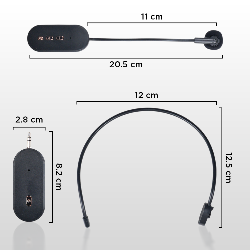 CLOVEY Wireless Lavalier Lapel Microphone 6.35mm Adapter 2.4GHz 2 Mic - SI09 Gambar produk CLOVEY Wireless Lavalier Lapel Microphone 6.35mm Adapter 2.4GHz 2 Mic - SI09 - 8