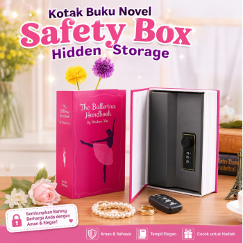 TaffGUARD Kotak Buku Novel Safety Box Hidden Storage Password Lock - KB-30P