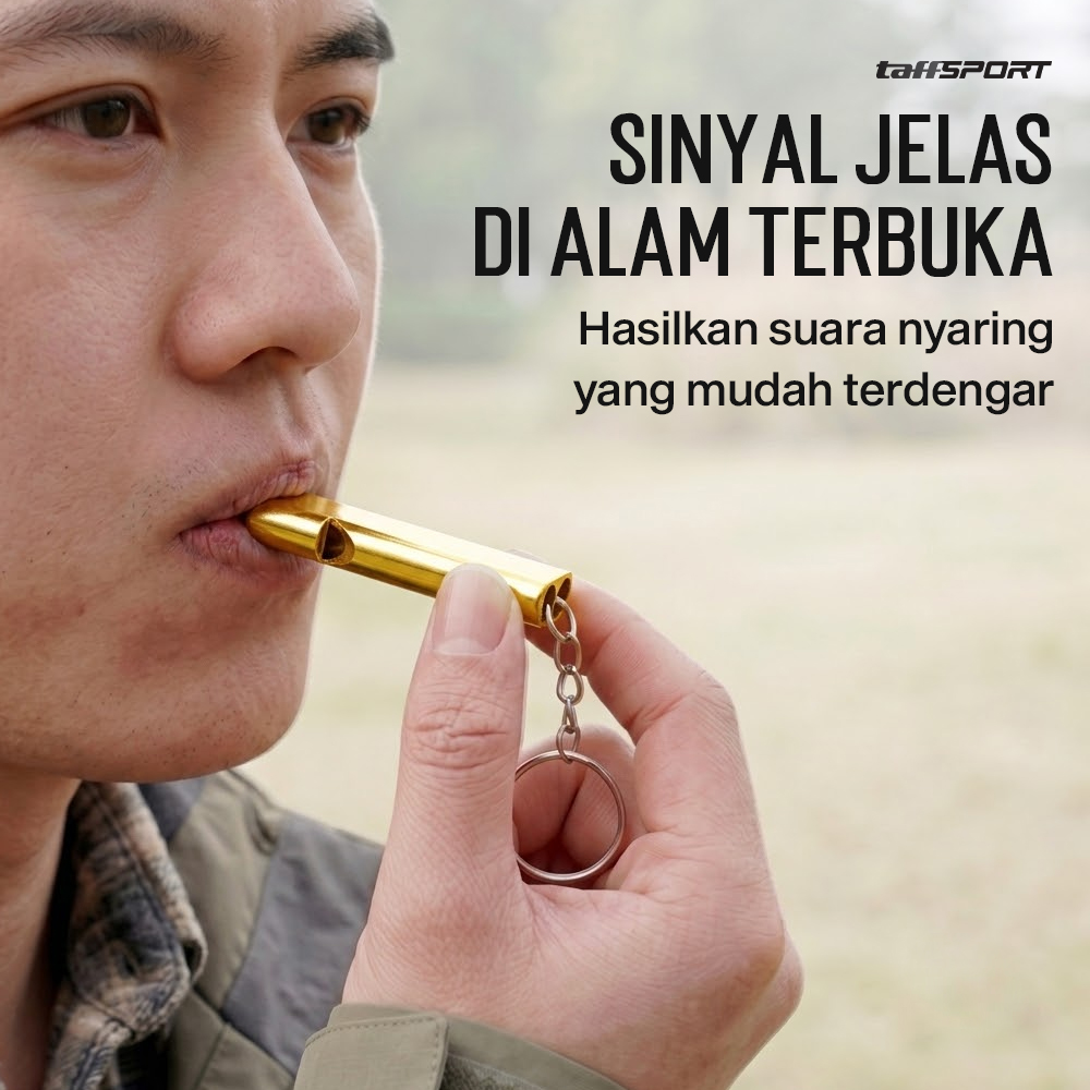 TaffSPORT Gantungan Kunci Peluit Aluminium Outdoor Whistle - Z648 Gambar produk TaffSPORT Gantungan Kunci Peluit Aluminium Outdoor Whistle - Z648 - 1