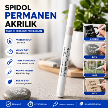 Gambar produk Flysea Spidol Permanen Akrilik Waterproof Quick Dry Marker 1 PCS - LS-9710