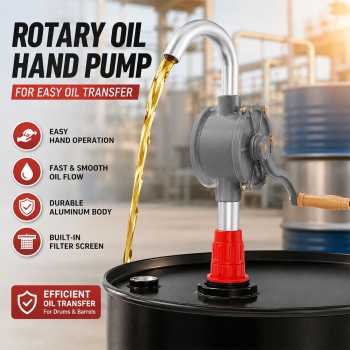 Kurbel Pompa Oli Minyak Engkol Drum Alumunium Rotary Oil Hand Manual - AM15