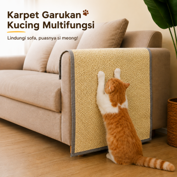 PUPPYSTAR Karpet Garukan Kucing Multifungsi Anti Gores Scratcher Mat - PP4