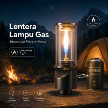 Gambar produk BRS Lentera Lampu Gas Outdoor Camping Lantern Lamp - BRS-55