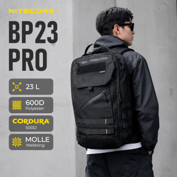 Gambar produk NITECORE Tas Ransel Laptop 15.6 Inch 500D Cordura MOLLE System 23L - BP23 PRO - Utama