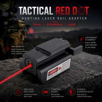 TGPUL Tactical Red Dot Hunting Laser Sight Gun Airsoft Rifle Pistol - LS15
